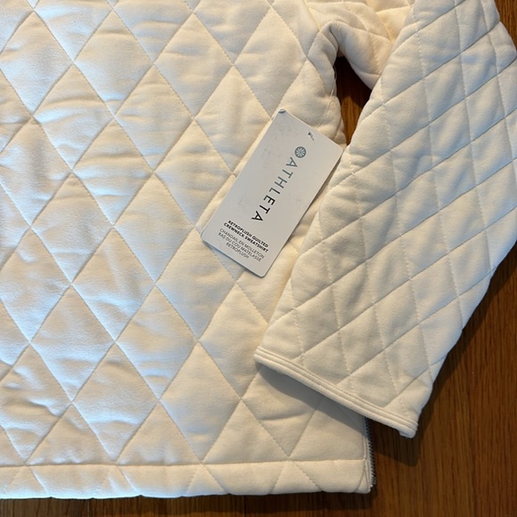 NWT Athleta Retroplush Quilted Crewneck Sweatshirt - Size M - Picture 4 of 7